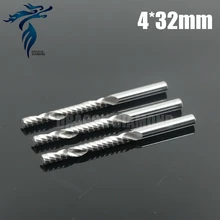 Sharp 10pcs 4 32mm One Sprial Flute Carbide End Mill CNC Router Bits Milling Cutter for