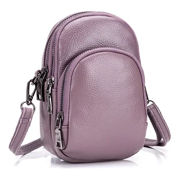 

NEW Genuine Leather WoMen Shoulder Bag All-match Crossbody Bag Mini Trendy Candy Color Small Flap Shopping Handbag