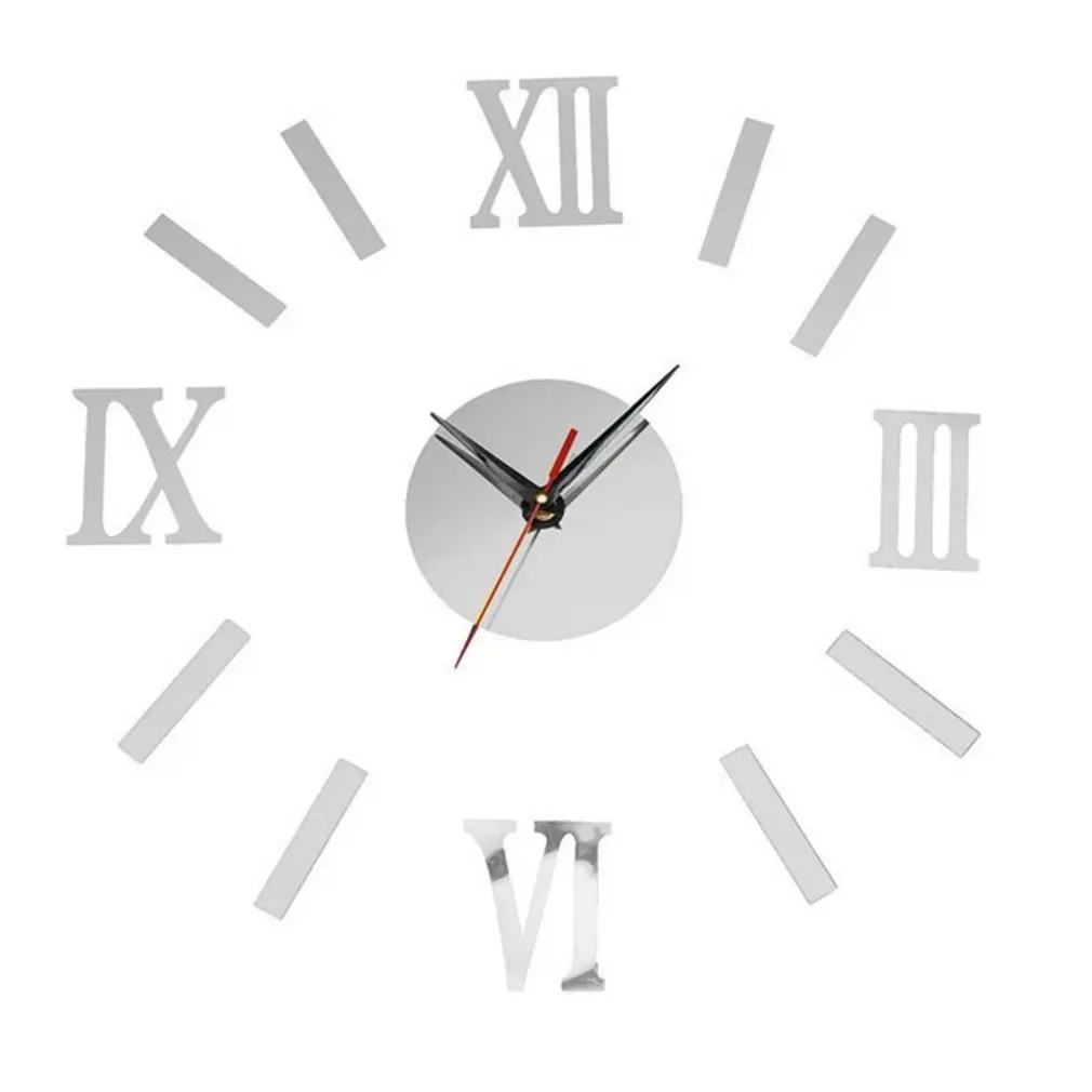 

DIY Clock Removable Mordern Acrylic Mirror Wall Stickers Kids Room Sticker