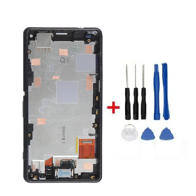 

Tested Replacement with Frame For Sony Xperia Z3 mini Compact D5833 D5803 LCD Display+Touch Screen Digitizer Assembly +Tools