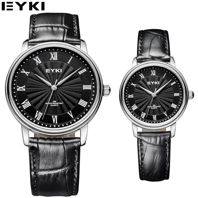 EYKI Business Designer Quartz watches for Lovers Dress Famous Brand Leather Female Clock Montre Femme Marque