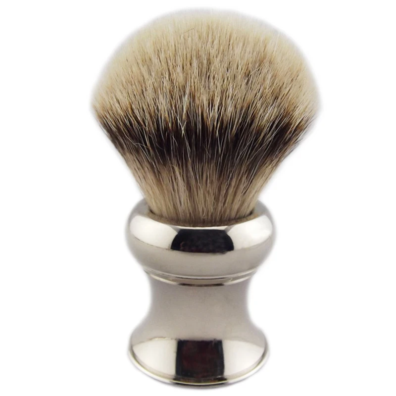 

Large Size Shaving Brush Knot Size 29mm Silvertip Badger Hiar Heavy Metal Handle Man Beard Shaver
