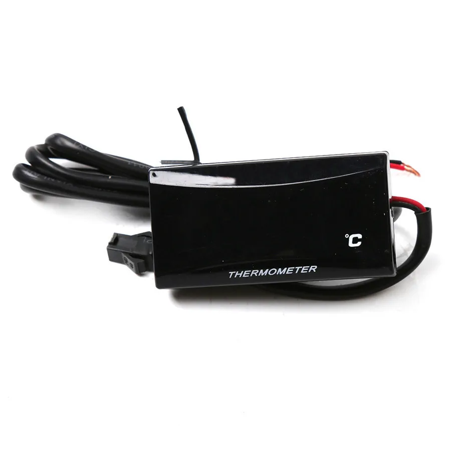 Universal Red Digitale Motorrad Zubehör Instrumente Thermometer Meter Mit 18mm Sensor Kopf Stecker Für Racing Roller