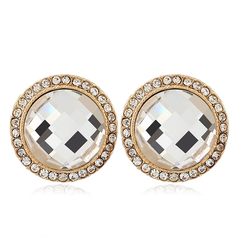 Стиль Модные серьги с кристаллами ювелирные изделия классические круглые женские ювелирные изделия