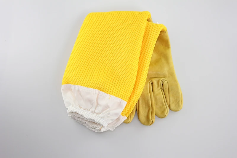 Анти пчелиные перчатки желтые перчатки из овчины длинные сетчатые дышащие полые пчелы, специальные продукты пчеловодства