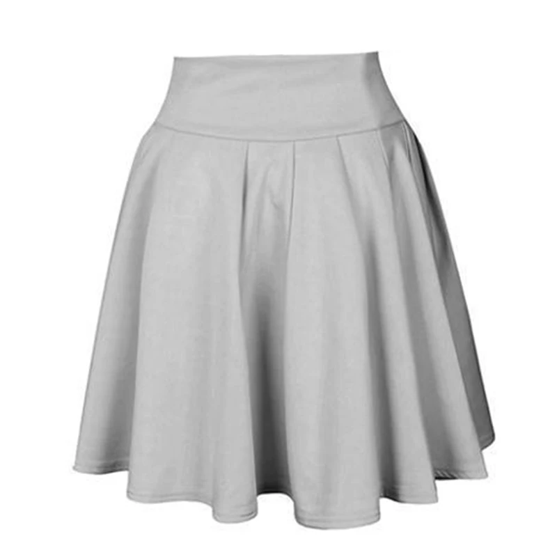 Женская модная плиссированная юбка однотонная школьная юбка Женская Одежда для танцев короткие юбки бальное платье Пышная юбка черная