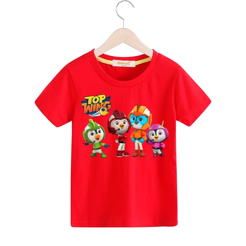 

Boys Girls Top Wing Cartoon T-shirts Costume Children Summer Clothing Baby 100%Cotton T Shirts Kids Tee Top Child Tshirts TX155
