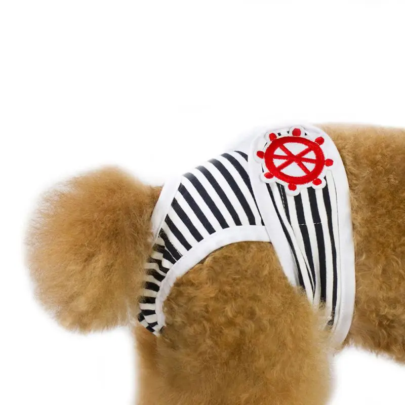 

Comfortable Striped Pattern Dog Pants Estrus Protective Underwear for Puppy Soft Shorts Pet Dog Puppy Supplies