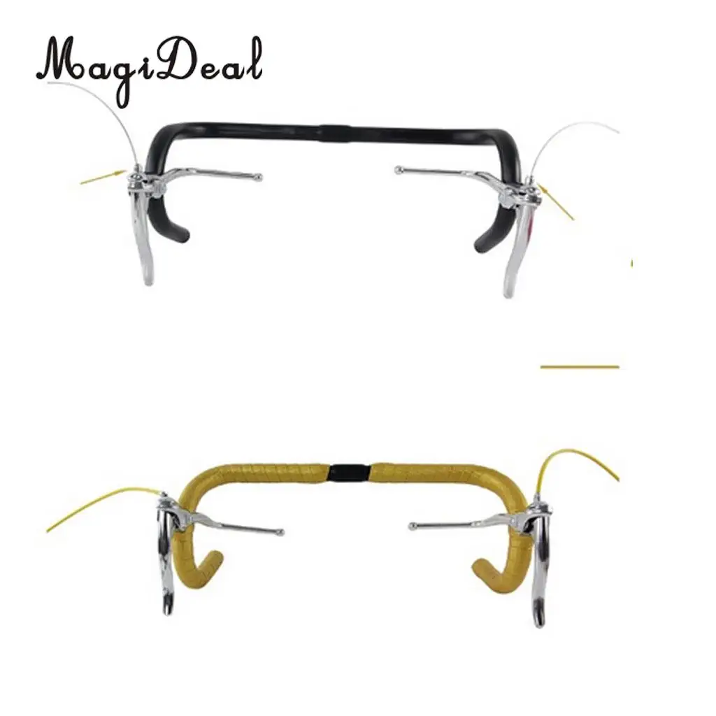 Pair of Road Bike Drop Bar Double Handle Brake Levers Racing Bicycle Fixed Gear Handbrakes