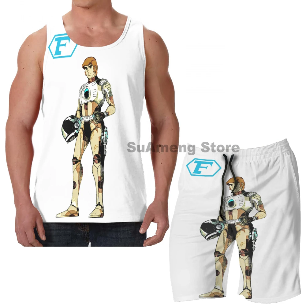 

Summer Casual funny print men Tank Tops Women Captain Future men Board beach shorts women sets fitness sleeveless vest