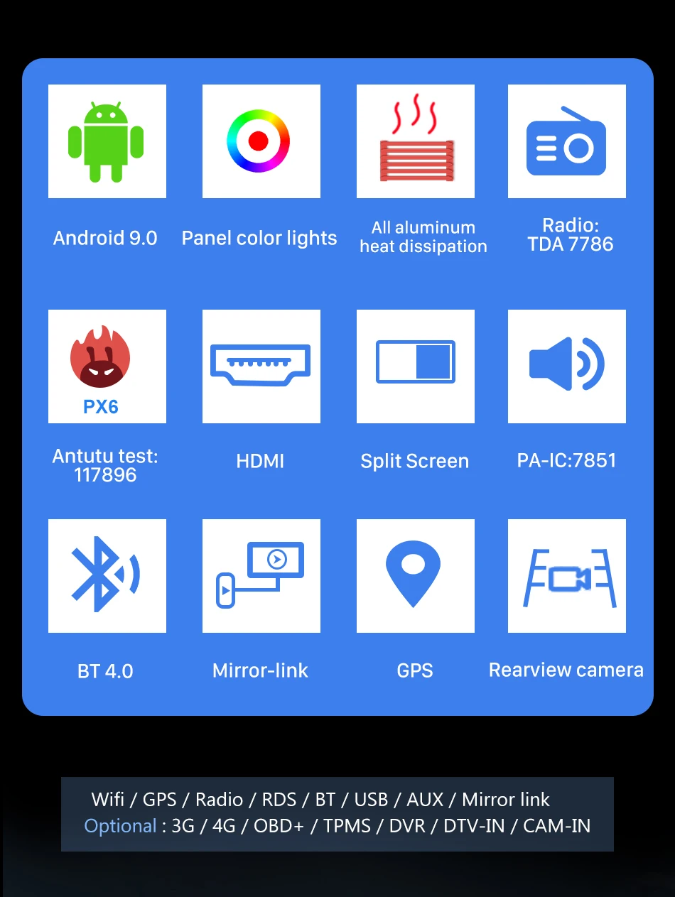 Perfect Eunavi 10.1" Android 9.0 2 DIN Car Auto Stereo For 2014 2015 HONDA JAZZ FIT Right Hand Drive Radio GPS Multimedia PX6 4G+32G 3