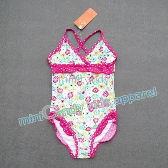 18pcs/lot HEMA Girls (3 6) 1 Piece CrossBack Swimwear/Bathing Suitsuit