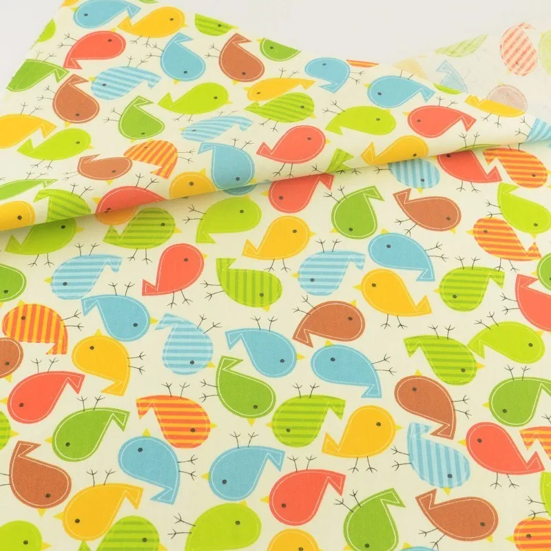 Teramila Cotton Fabric 25 Designs Animial Cartoon Patchwork Quilting Charm Packs Meter Home Textile Clothing Bedding - Цвет: 50cmx160cm