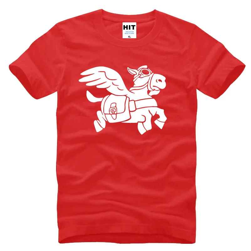  Game Dota Dota2 Flying donkey Printed Anime Cartoon Character T Shirt Men T-shirt 2016 Short Sleeve