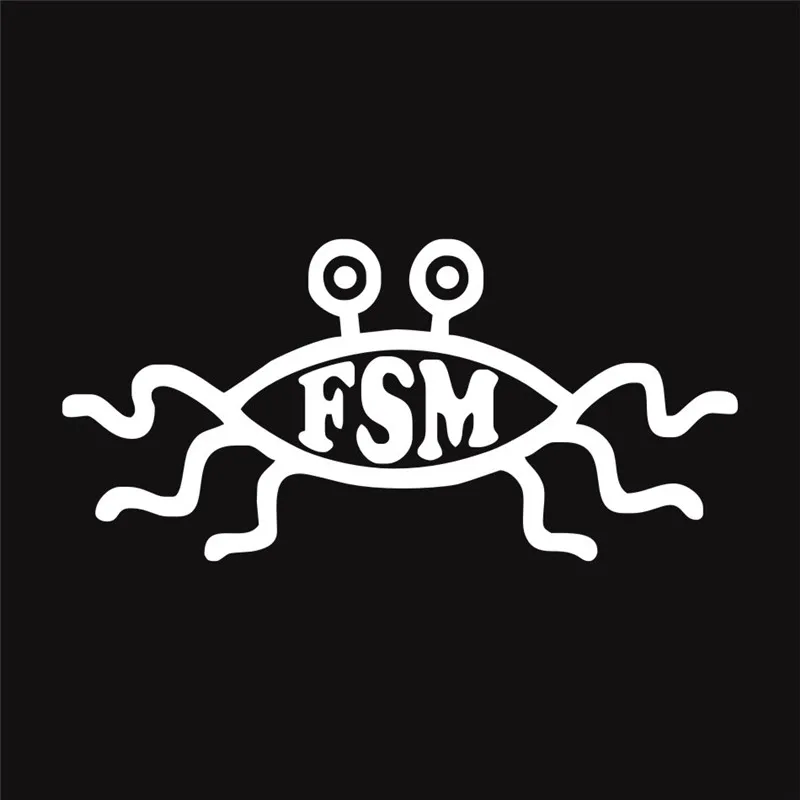 

FSM Flying Spaghetti Monster 13.3X6.6CM Funny Motorcycle Stickers Home Sticker Computer Sticker Car Stickers Vinyl Decal