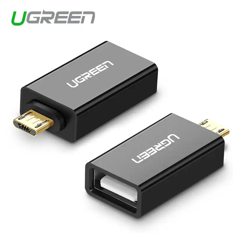 Ugreen микро USB к USB OTG адаптер папа к USB 2,0 микро адаптер конвертер для samsung Xiaomi LG huawei Android мобильных телефонов - изображение
