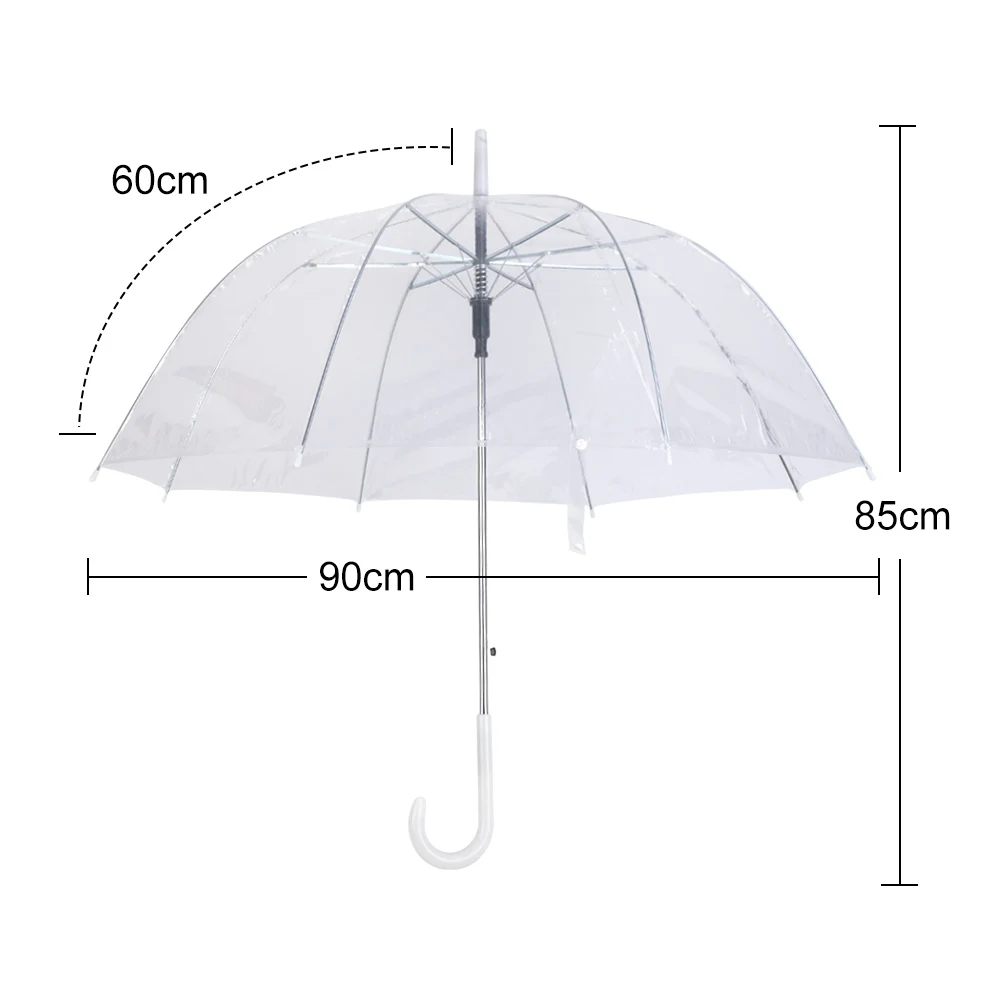 Зонт женский Прозрачный зонт с длинной ручкой для дождливой погоды для женщин, автоматический креативный зонт для дождливой погоды для свадьбы зонт прозрачный