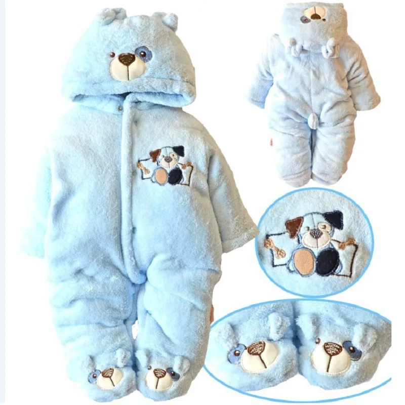 Bebé recién nacido Ropa de Coral polar cálido invierno Niño Rompers Cartoon ropa infantil Meninas oso abajo Snowsuit Bebe mono Bebé recién nacido Ropa de Coral polar cálido invierno Niño Rompers Cartoon ropa infantil Meninas oso abajo Snowsuit Bebe mono