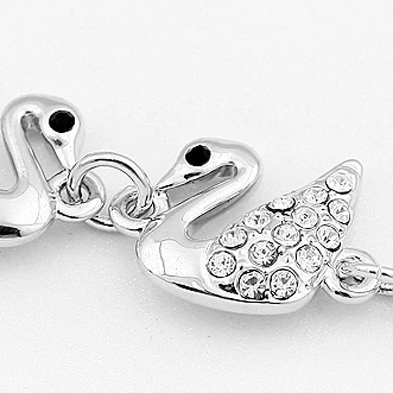 2017 Nueva Moda de Cristal de Swarovski Pulsera de la Forma Del Cisne de Agua Conjunto Lujo Brazaletes Mujeres Romántico Joyería swarovski bracelet|swarovski braceletbangles women - AliExpress