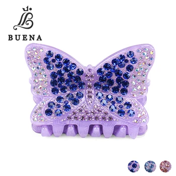 

Luxury Butterfly Full Rhinestone Hair Claw High Quality AB Rhinestone Acrylic Large Hair Clamps Hair Clip for Women NA005