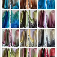 Многоцветный градиент шелк crinkle одежда из шифоновой ткани платье Joe градиент шарф ткань-1