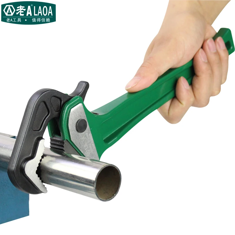

Freeshipping LAOA Rapid Pipe Pliers multifunction Aluminum Ratchet Pipe Wrench Forceps Tongs With CR-V Wrench Head Free Shipping