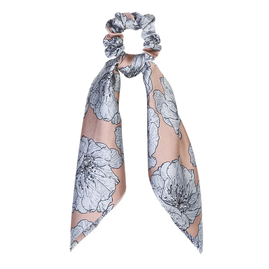 Style 21 Haimeikang, весенние резинки для волос с бантом, женские аксессуары для волос, резинки для волос, Рубиновая веревка, цветочный принт, эластичные резинки для волос, длинный головной шарф - Цвет: Style 21