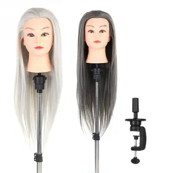 

2 Colors Practice Head Mannequin Dolls Hair Salon Cosmetology Hairdressing Salon Tools a