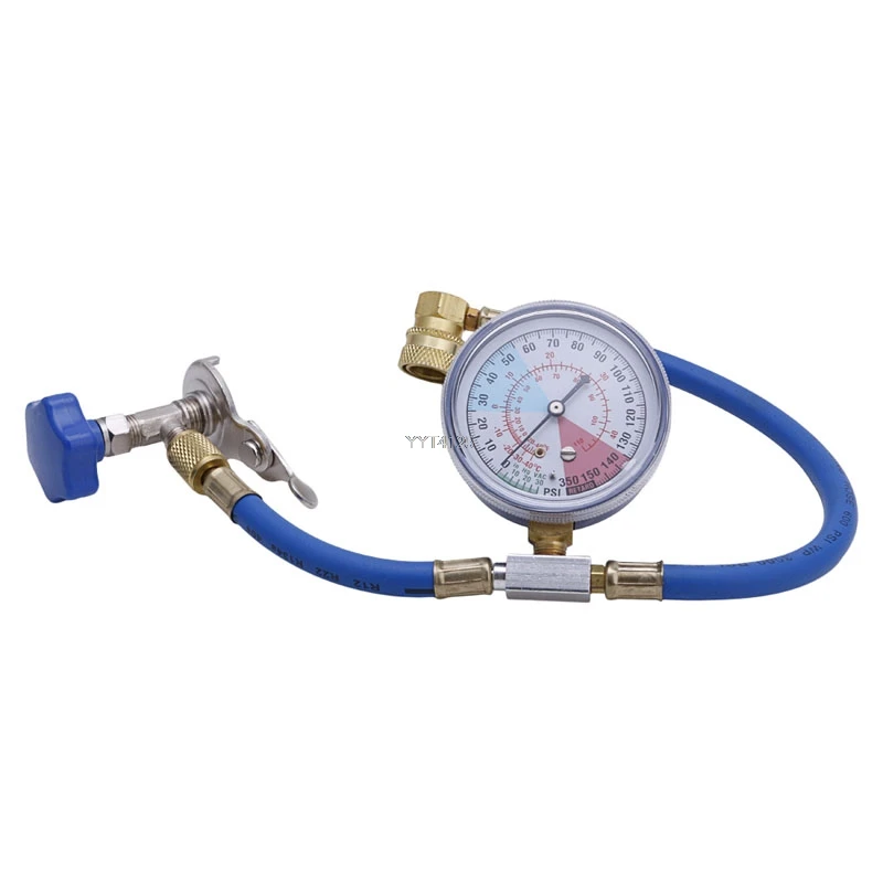

R134A Air Conditioning Recharge Measuring Hose Gauge Valve Refrigerant Pipe Apr