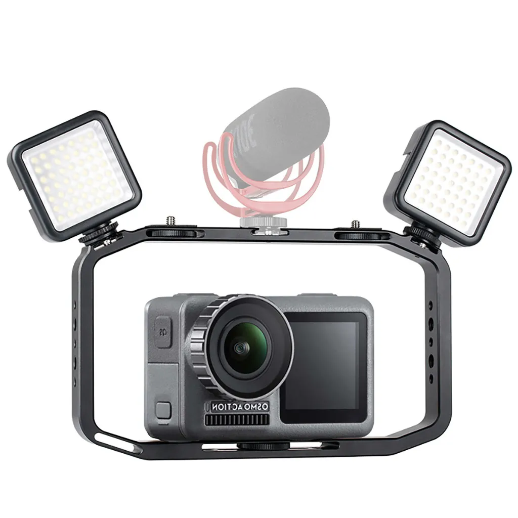 

DSLR Video Rig Cage Handheld Phone Vlog Stabilizer for DJI OSMO Action Camera