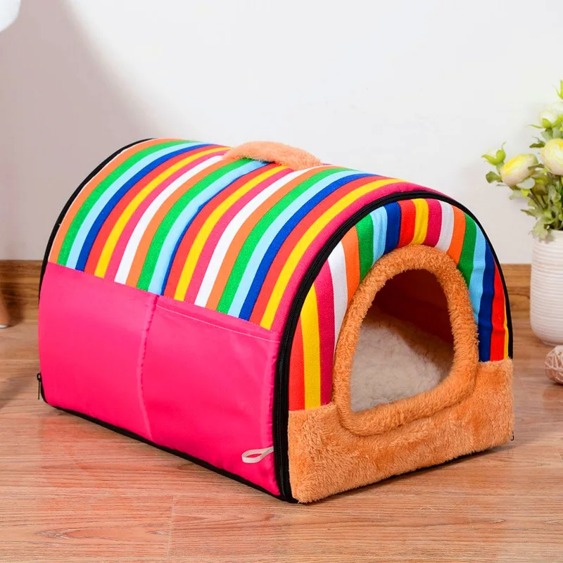Sofa For Dog Bed Cat Puppy Rabbit Pet Foldable Warm Soft Warm Pet Kennel Sofa Sleeping Bag House Puppy Cave Bed