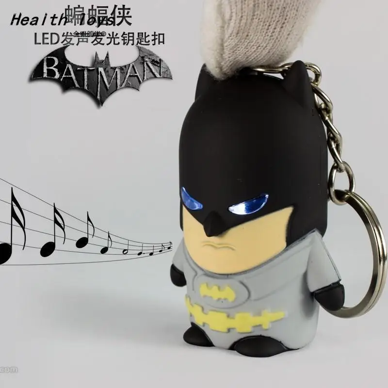 Бэтмен Фигурки Игрушка светодиодный Звук брелок светодиодный фонарик брелок горячая распродажа