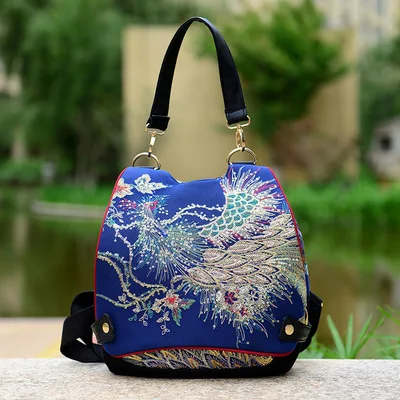 

Fashion Embroidery Women backpacks!Nice Handmade Animal Embroidered Lady travel backpack Multi-use Bohemian Canvas Hasp rucksack