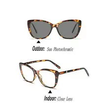 MINCL/Модные леопардовые Близорукие Солнцезащитные очки Cat Роскошные Алмазные близорукие фотохромные женские оптические очки uv400 NX