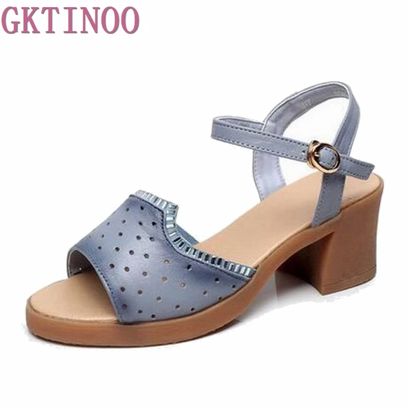 

2019 Women shoes summer sandals female handmade genuine leather women casual comfortable woman shoes sandals women summer shoes