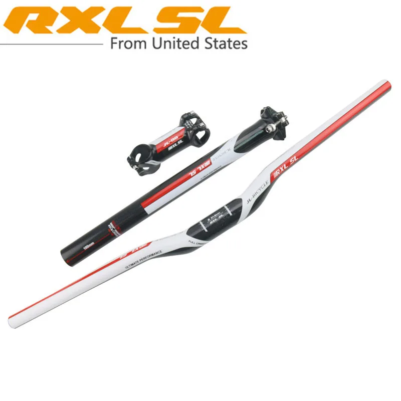 RXL SL Carbon Handlebar Set 3K Gloss Bicycle Carbo...