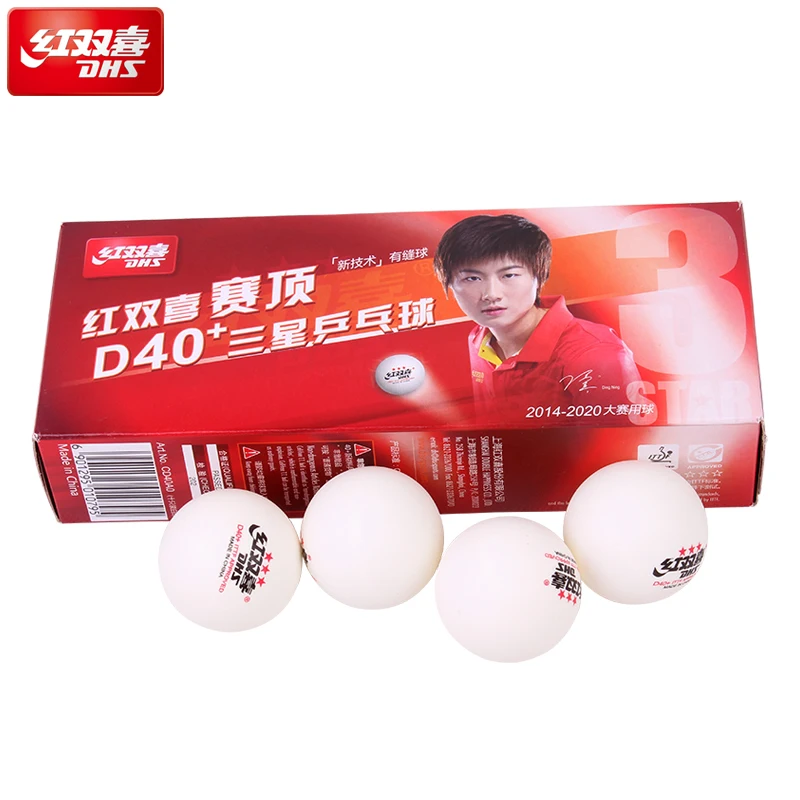 

10 Balls/Box DHS 3 Star D40+ Table Tennis Balls New Material Plastic Poly Ping Pong Balls ITTF approved Seam professional ball