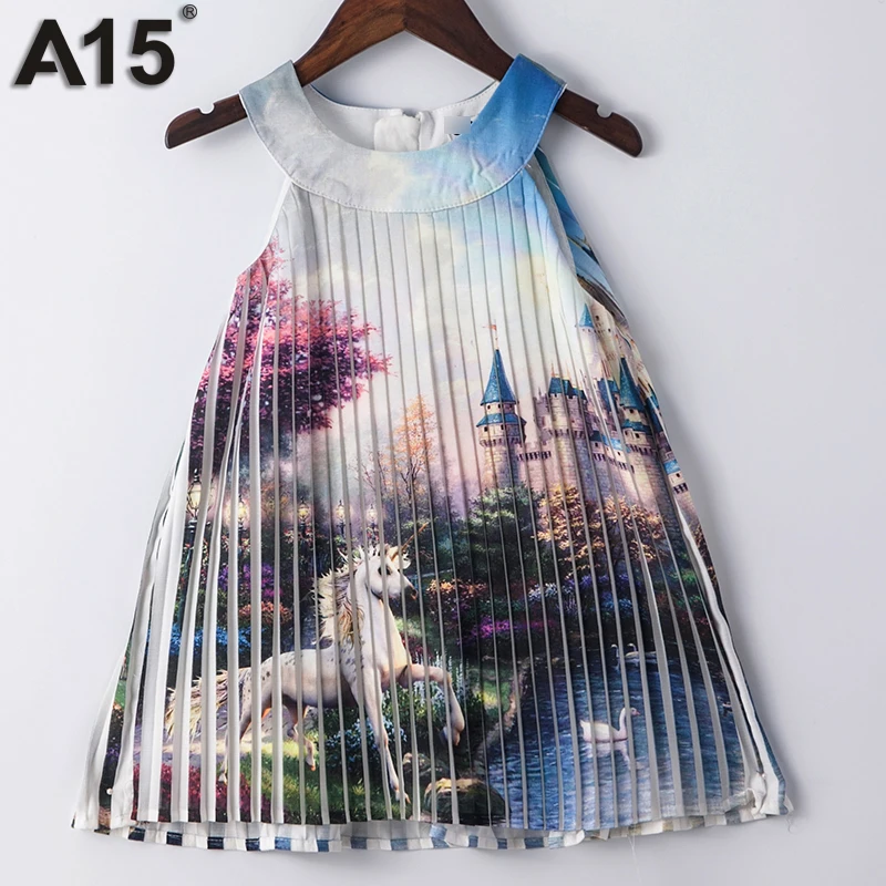 Праздничное платье для маленьких девочек Лето 2017 принцессы девочек-подростков