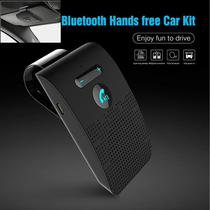 

Car Hands-free Bluetooth Speaker Car Sun Visor Multipoint speakerphone Car Audio System Devices Support Siri Contro