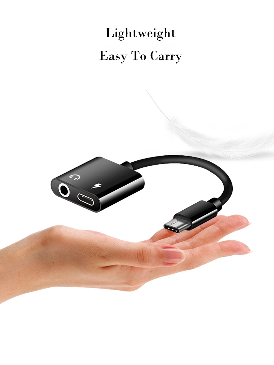 2in1 Type-c Cables For iPhone 7 8 Plus X Charging adapter Charger Splitter For Lightning Headphone Earphone  Audio Cable Adapter (6)