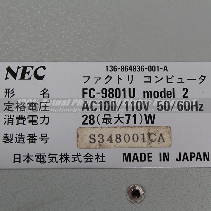  NEC Factory Computer Controller FC-9801U model 2 Used In Good Condition
