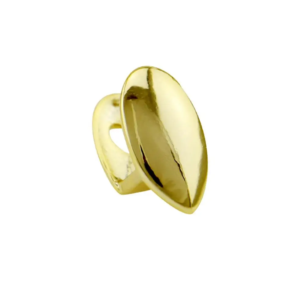 

DreamBell Single Gold Plating Vampire Pointed Tooth Grillz False Metal Tooth Ornament for Rapper Hip-hop