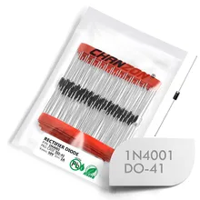 100 pces 1n4001 diodo retificador 1a 50 v do-41 (DO-204AL) axial 1n em 4001 in4001 1 ampère 50 volt para a campainha do anel