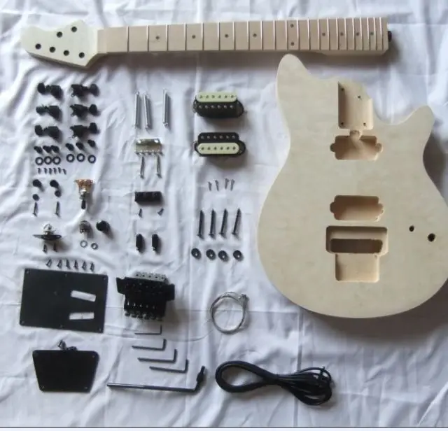 

MM1-F 2 Dual-coil Pickups Unfinished DIY Electric Guitar 22 Frets #13
