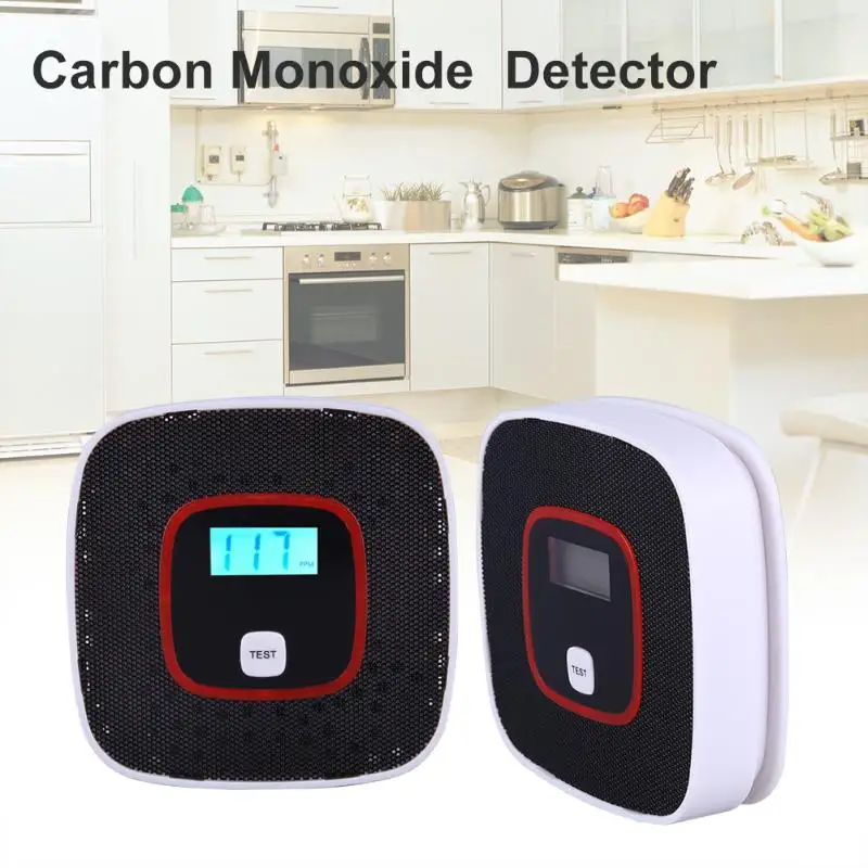 

999 PPM Digital Display CO Carbon Monoxide Detectors Voice Strobe Home Security Safety CO Gas Carbon Alarm Detector Sensor Alarm