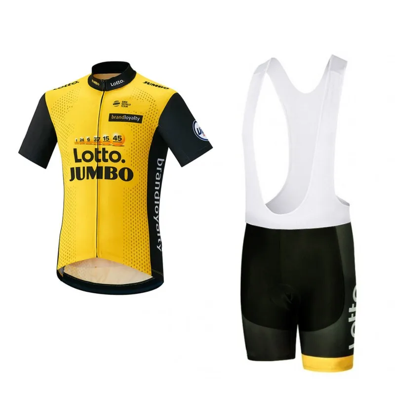 

2018 all uci pro team lotto jumbo yellow summer Cycling jerseys breathable bike clothing MTB Ropa Ciclismo Bicycle maillot gel