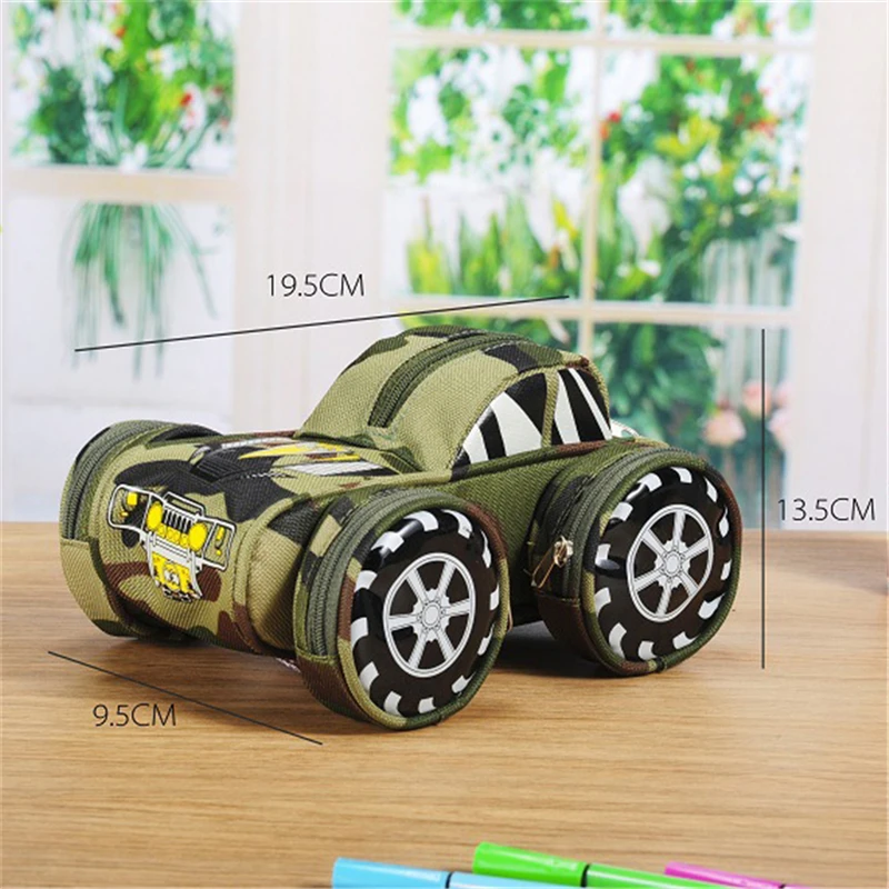 Kawaii армейский Танк автомобиль пенал для карандашей ручек коробка сумка