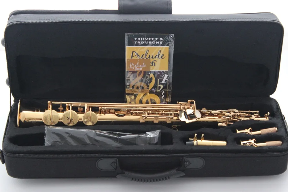 

Saxophone Soprano conn ss-610 Musical Instruments Professional Soprano Sax Gold Lacquer Mouthpiece Reeds Neck Case