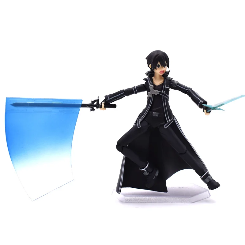 Аниме Меч Книги по искусству Интернет САО Kirito фигурку игрушки 15 см Kirigaya Kazuto Figma ПВХ фигурку Коллекционная модель игрушки 3 лицо