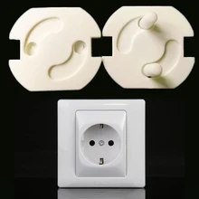 Европейский Стандартный 10 шт. Дети Безопасность ребенка в гнездо для защитная заглушка для розетки точек 2 отверстия YL007
